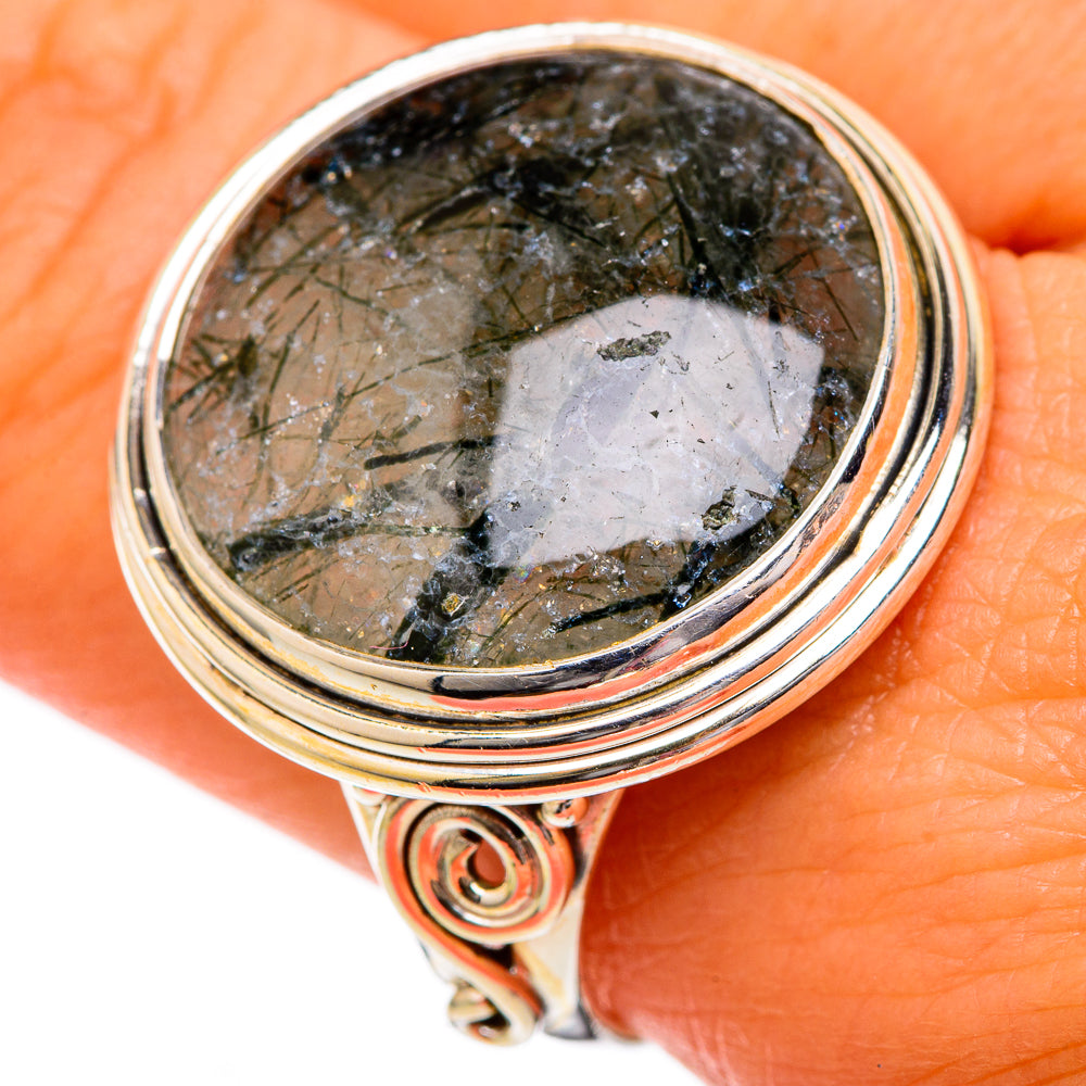 Tourmalinated Quartz Rings handcrafted by Ana Silver Co - RING102758