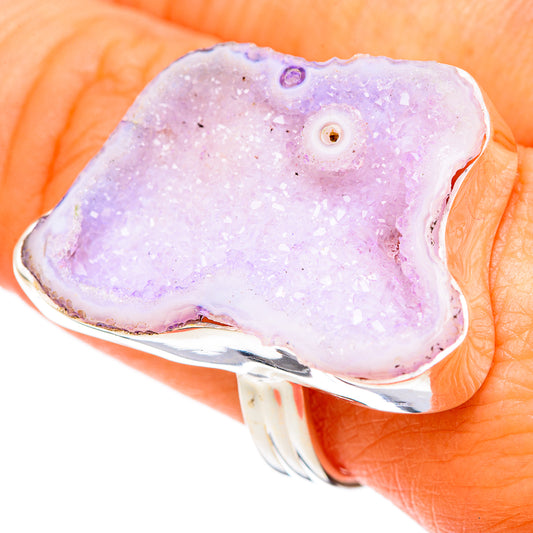 White Geode Slice Rings handcrafted by Ana Silver Co - RING102762
