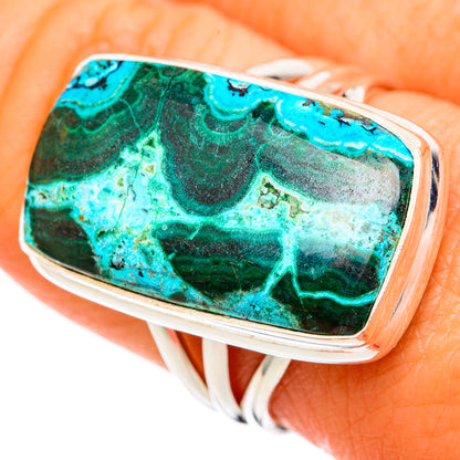 Malachite In Chrysocolla Rings handcrafted by Ana Silver Co - RING102764