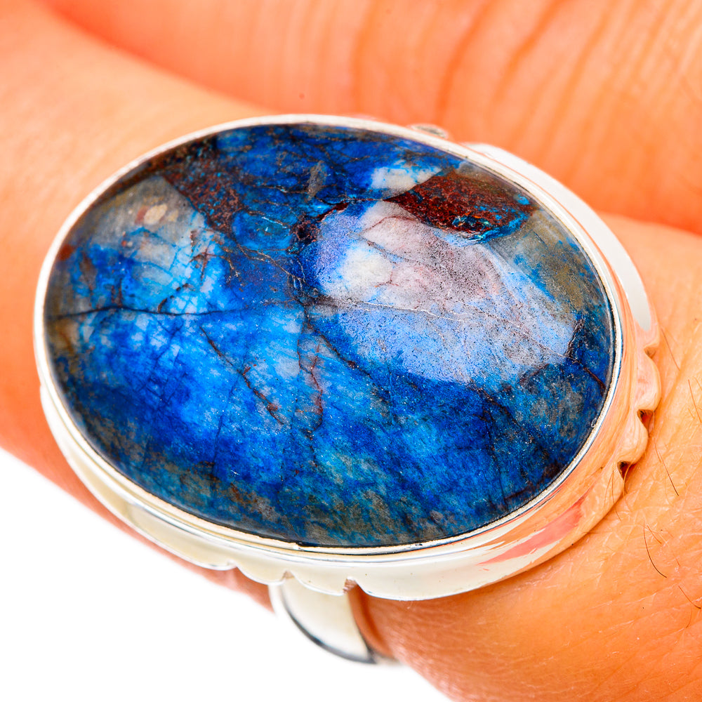 Blue Howlite Rings handcrafted by Ana Silver Co - RING102768