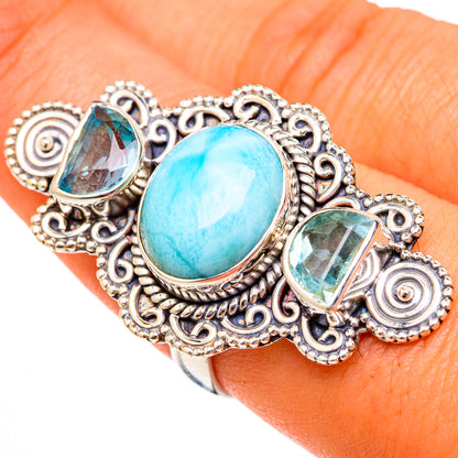 Larimar Rings handcrafted by Ana Silver Co - RING102774