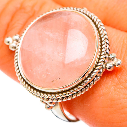 Rose Quartz Rings handcrafted by Ana Silver Co - RING102787