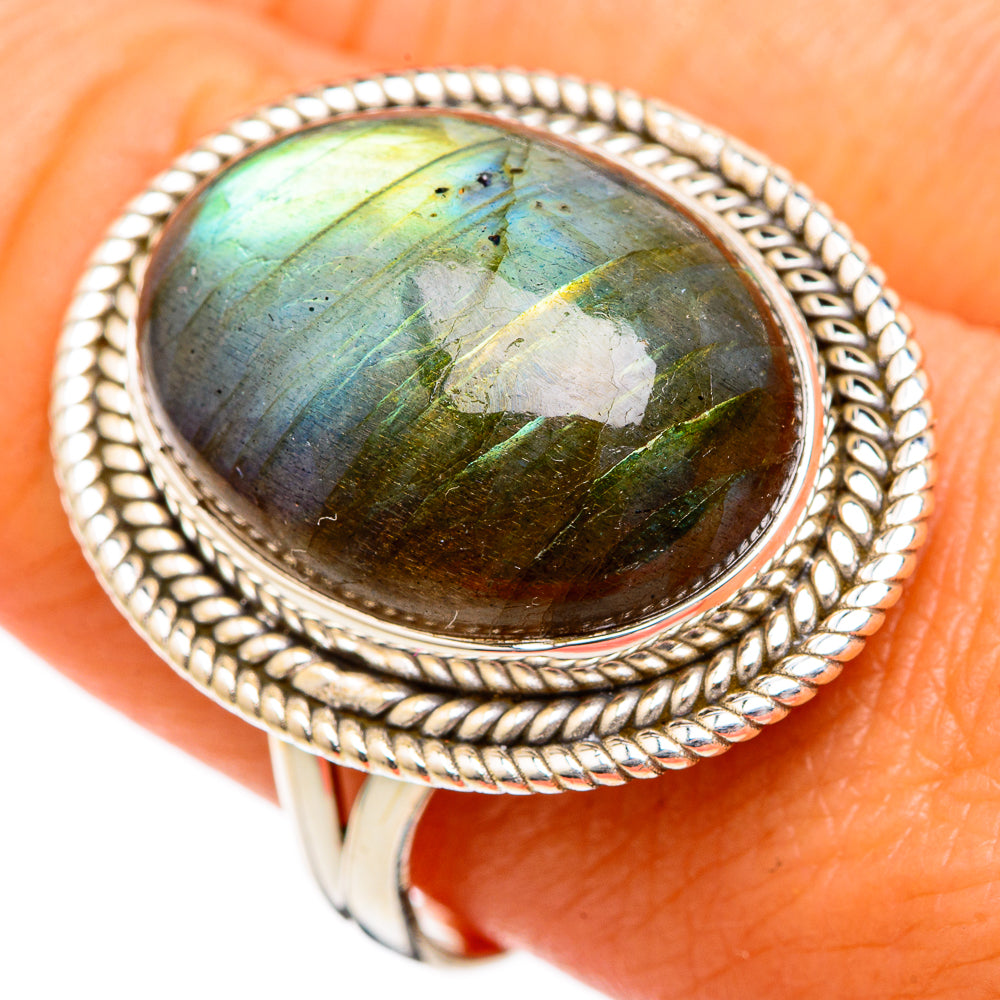 Labradorite Rings handcrafted by Ana Silver Co - RING102816