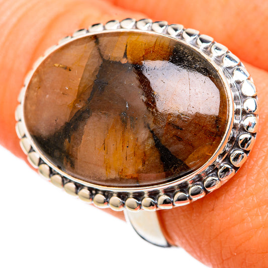 Chiastolite Rings handcrafted by Ana Silver Co - RING102825