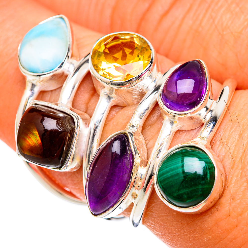 Malachite Rings handcrafted by Ana Silver Co - RING102843