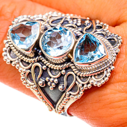 Blue Topaz Rings handcrafted by Ana Silver Co - RING102847