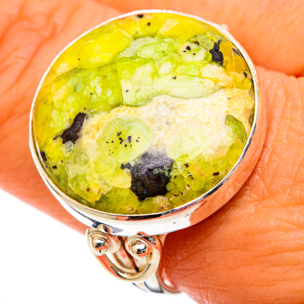 African Green Opal Rings handcrafted by Ana Silver Co - RING102855