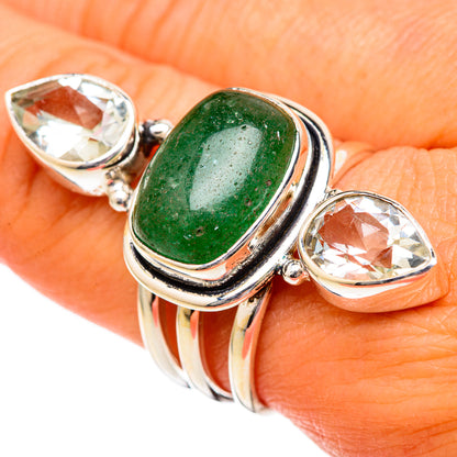 Green Aventurine Rings handcrafted by Ana Silver Co - RING102856