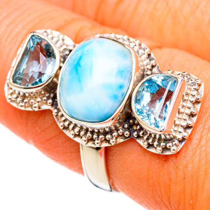 Larimar Rings handcrafted by Ana Silver Co - RING102869