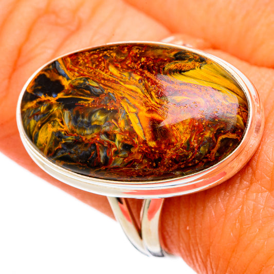 Golden Pietersite Rings handcrafted by Ana Silver Co - RING102872