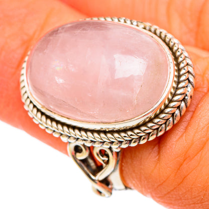 Rose Quartz Rings handcrafted by Ana Silver Co - RING102877