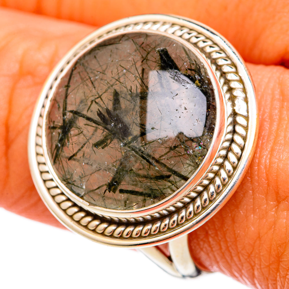 Tourmalinated Quartz Rings handcrafted by Ana Silver Co - RING102884