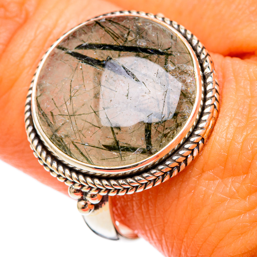 Tourmalinated Quartz Rings handcrafted by Ana Silver Co - RING102885
