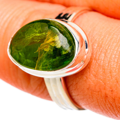 Green Tourmaline Rings handcrafted by Ana Silver Co - RING102895