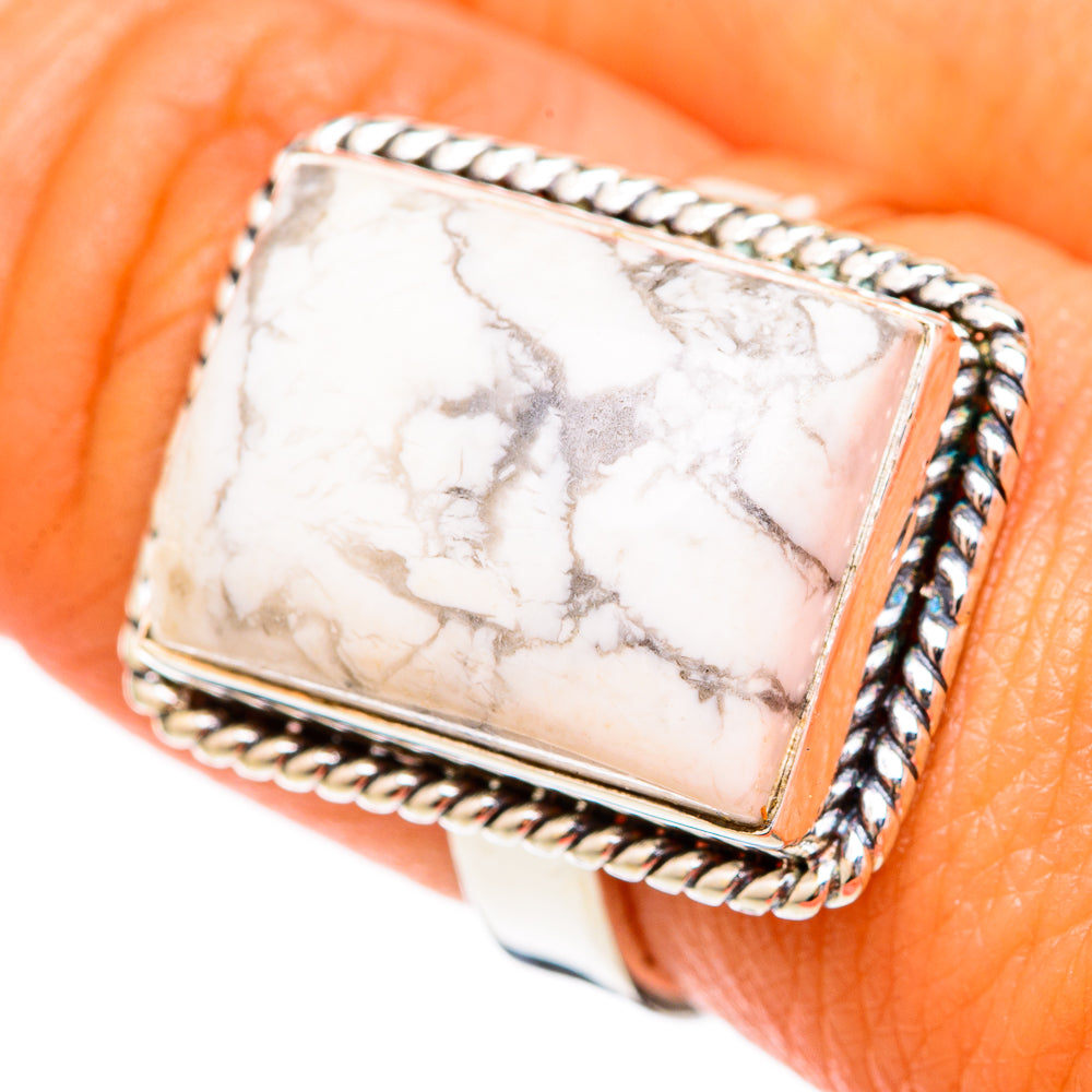 Howlite Rings handcrafted by Ana Silver Co - RING102909