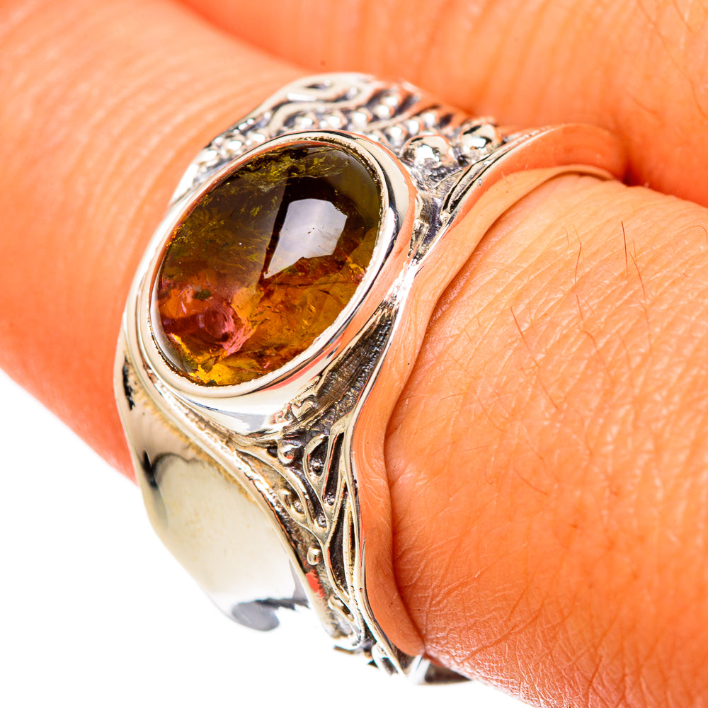 Watermelon Tourmaline Rings handcrafted by Ana Silver Co - RING102913
