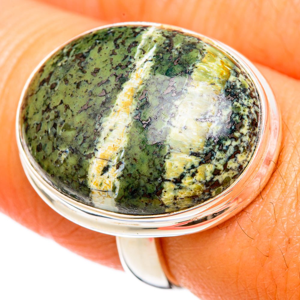 Lizard Jasper Rings handcrafted by Ana Silver Co - RING102920