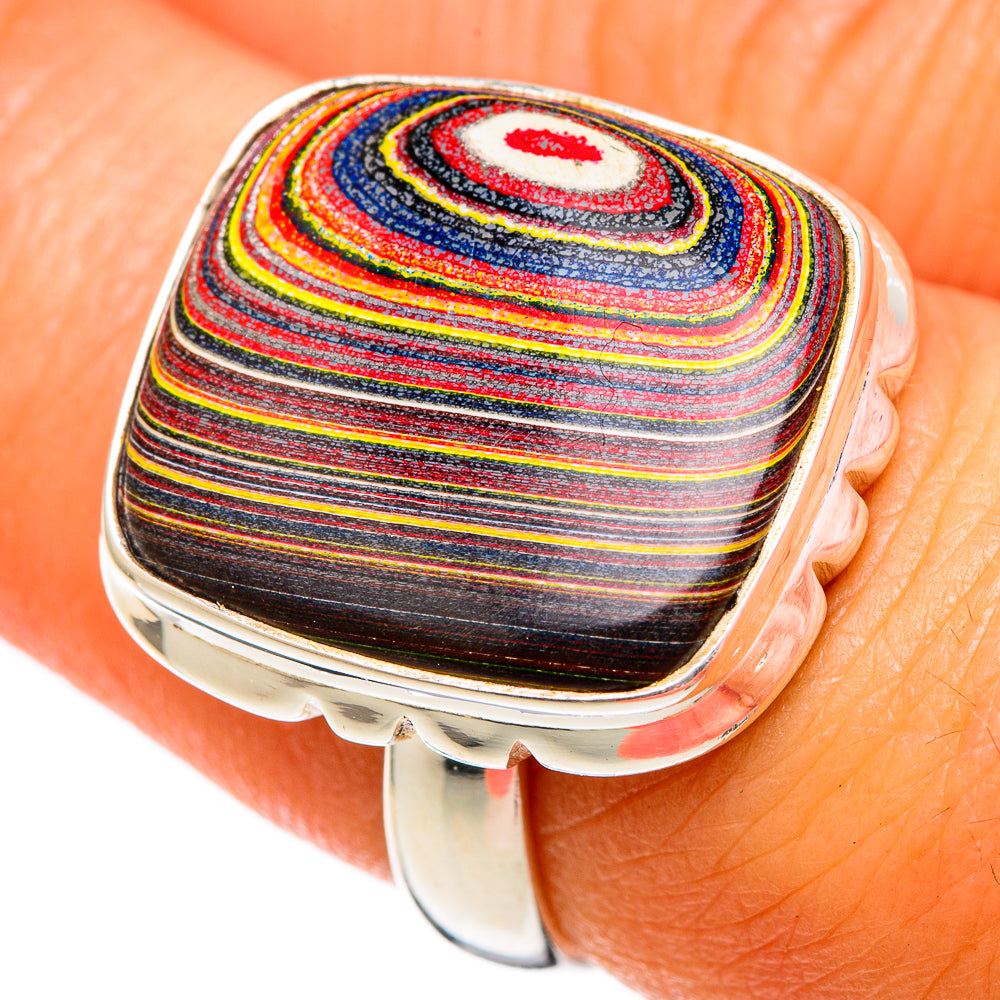Fordite Rings handcrafted by Ana Silver Co - RING102921