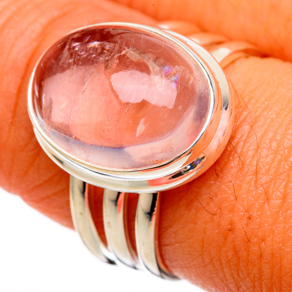 Rose Quartz Rings handcrafted by Ana Silver Co - RING102925