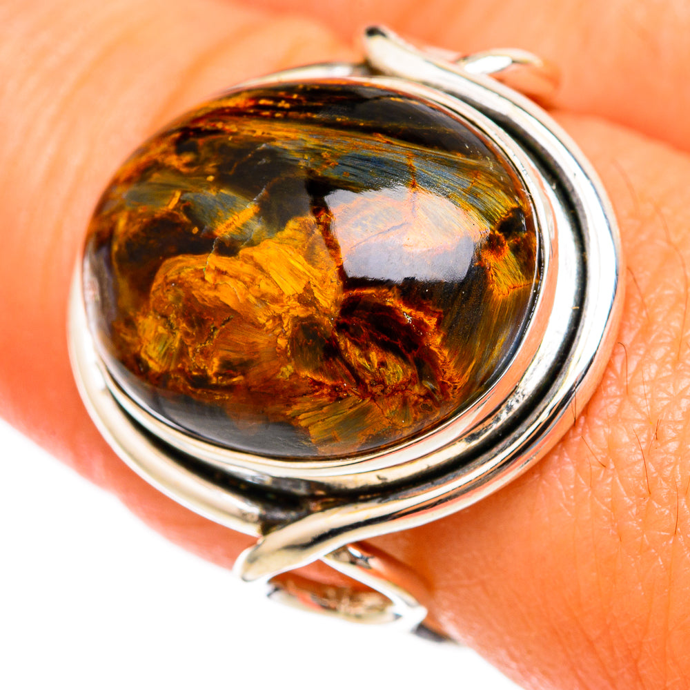 Golden Pietersite Rings handcrafted by Ana Silver Co - RING102930