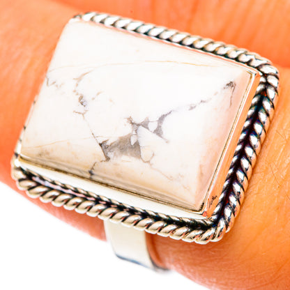 Howlite Rings handcrafted by Ana Silver Co - RING102932