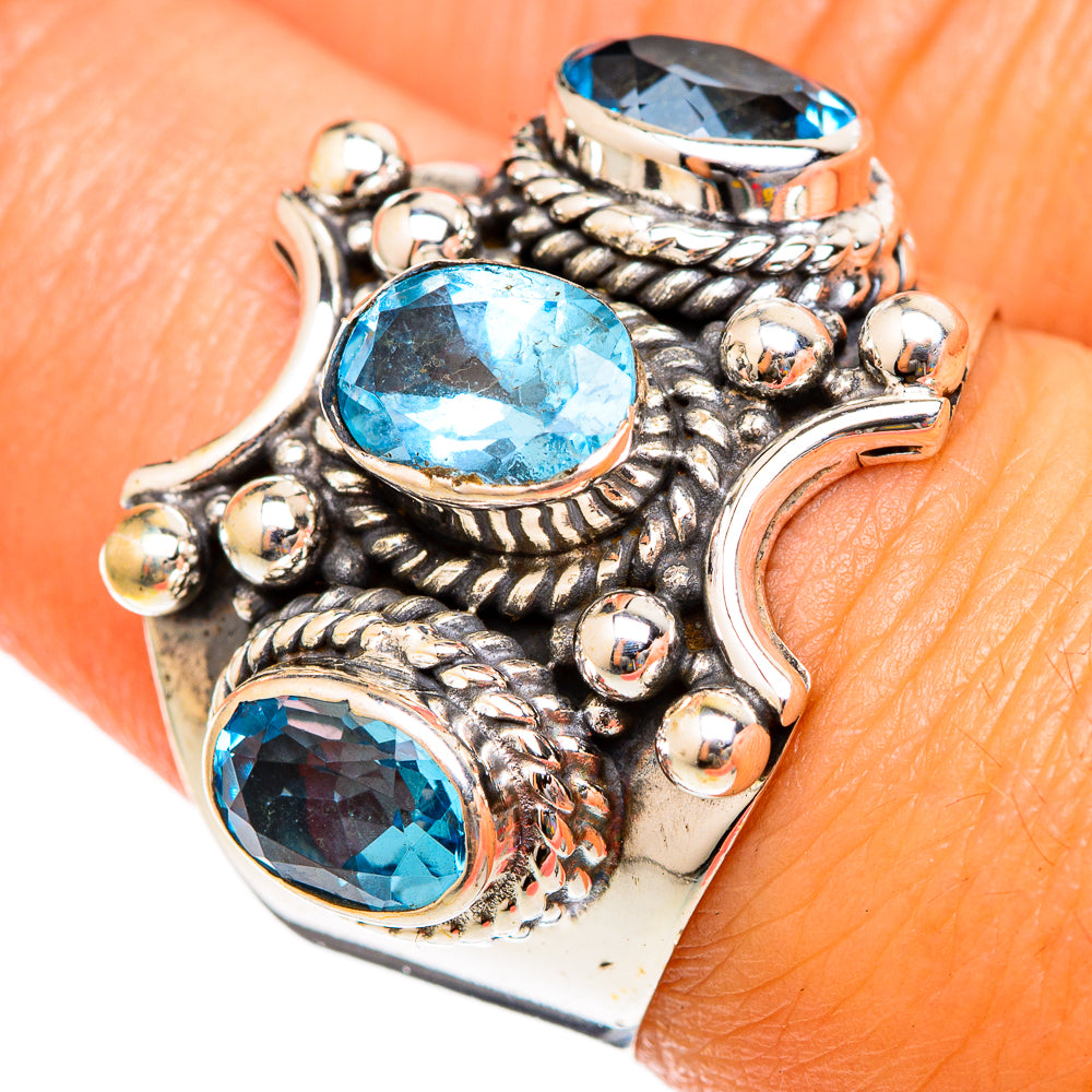 Blue Topaz Rings handcrafted by Ana Silver Co - RING102939