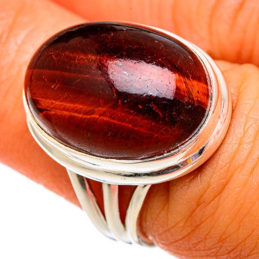 Red Tiger Eye Rings handcrafted by Ana Silver Co - RING102944