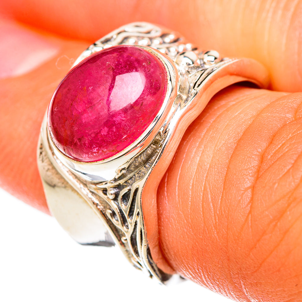 Pink Tourmaline Rings handcrafted by Ana Silver Co - RING102948