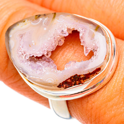 White Geode Slice Rings handcrafted by Ana Silver Co - RING102957