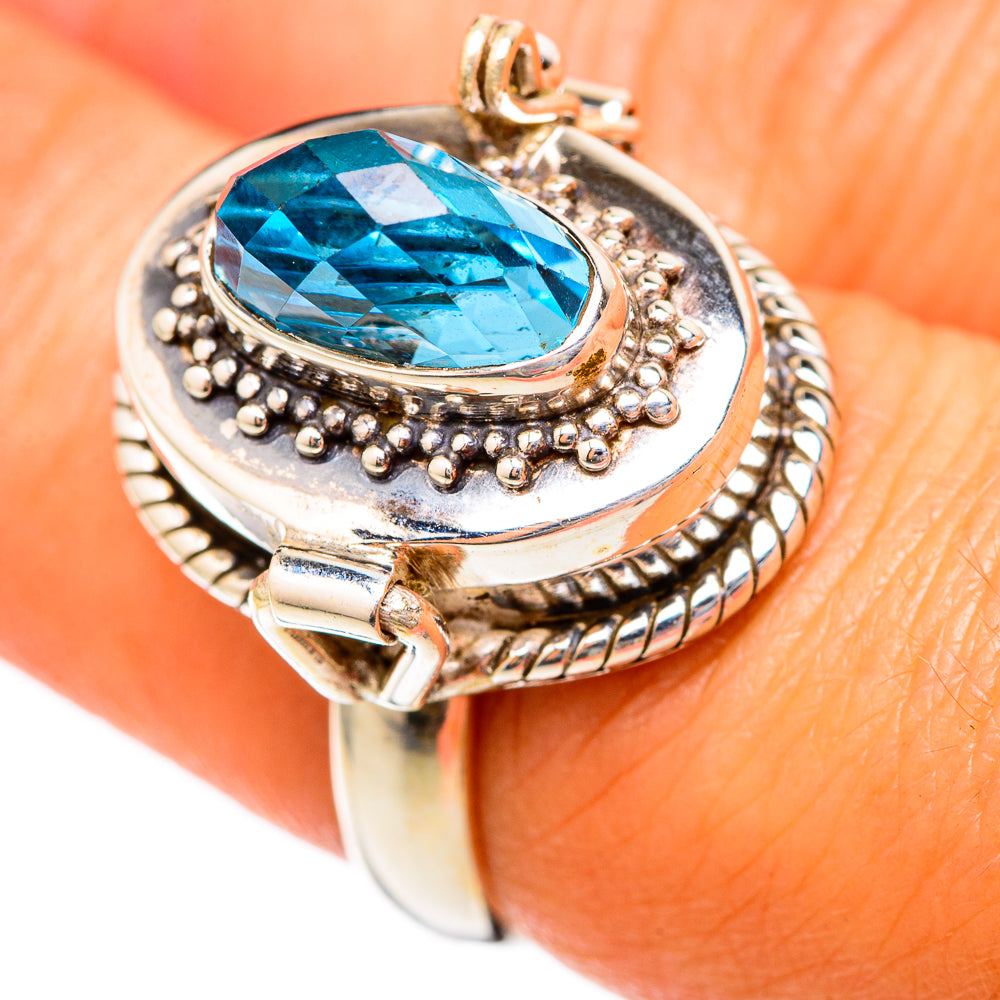 Blue Topaz Rings handcrafted by Ana Silver Co - RING102961