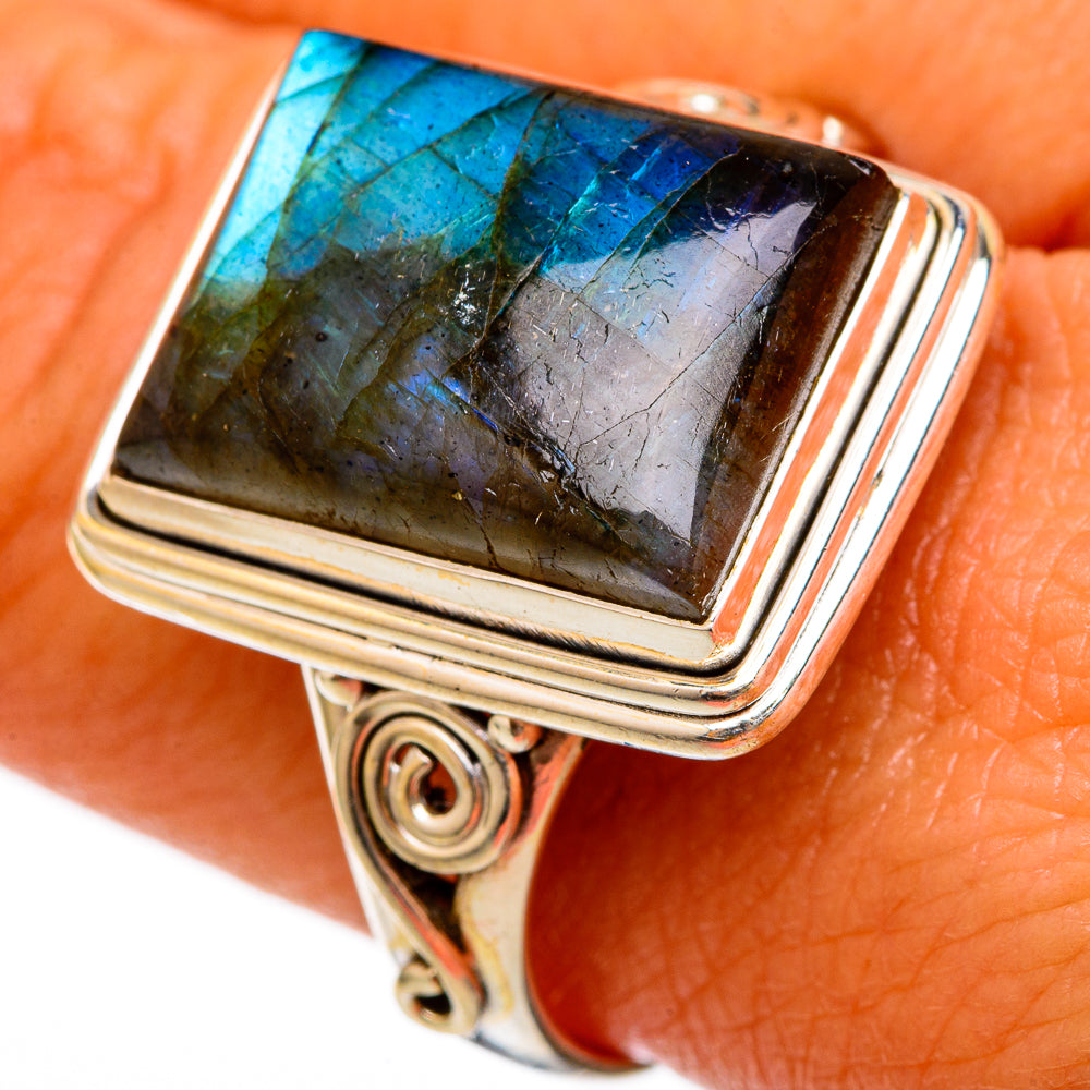 Labradorite Rings handcrafted by Ana Silver Co - RING102962