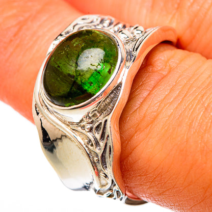 Green Tourmaline Rings handcrafted by Ana Silver Co - RING102963