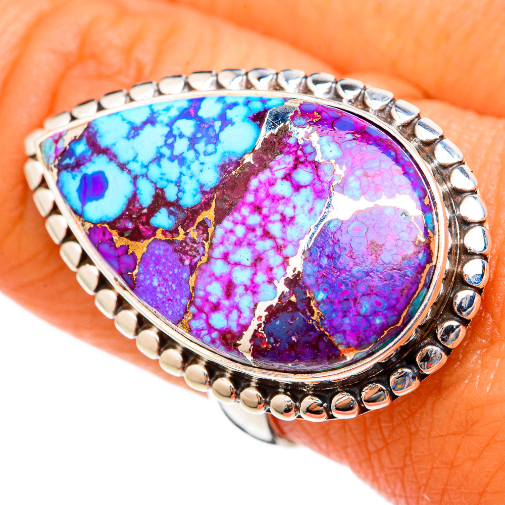 Purple Copper Turquoise Rings handcrafted by Ana Silver Co - RING102978