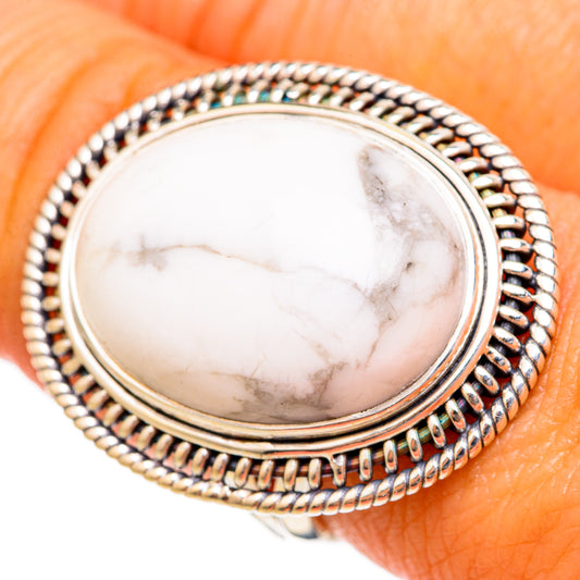 Howlite Rings handcrafted by Ana Silver Co - RING102989