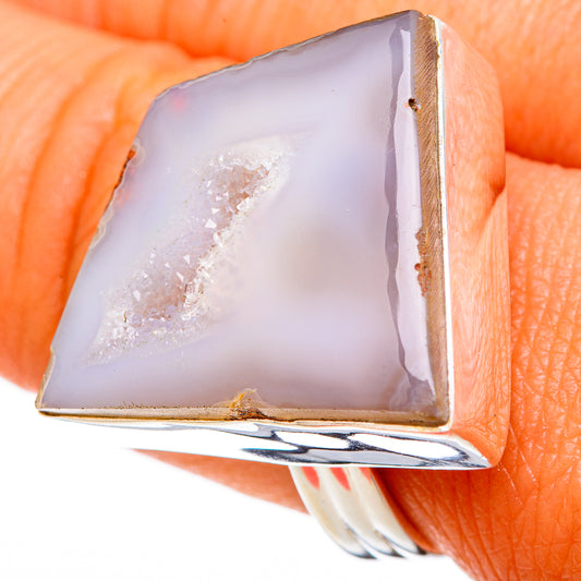 White Geode Slice Rings handcrafted by Ana Silver Co - RING102990