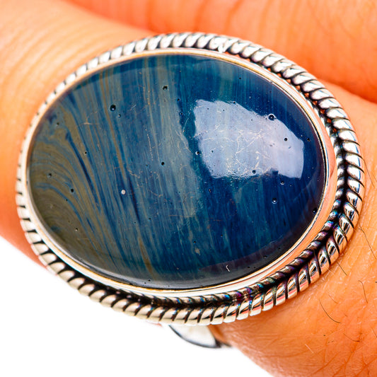 Blue Jasper Rings handcrafted by Ana Silver Co - RING102997