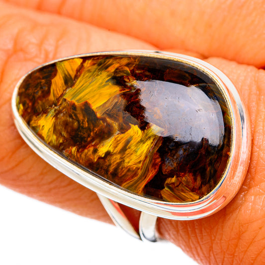 Golden Pietersite Rings handcrafted by Ana Silver Co - RING103017