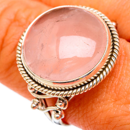 Rose Quartz Rings handcrafted by Ana Silver Co - RING103024