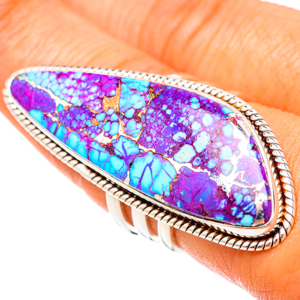 Purple Copper Turquoise Rings handcrafted by Ana Silver Co - RING103029