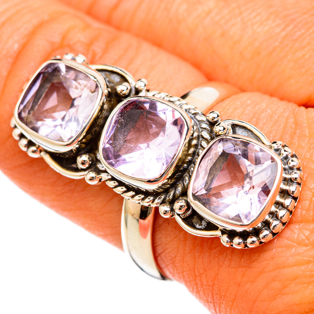 Rose Quartz Rings handcrafted by Ana Silver Co - RING103030