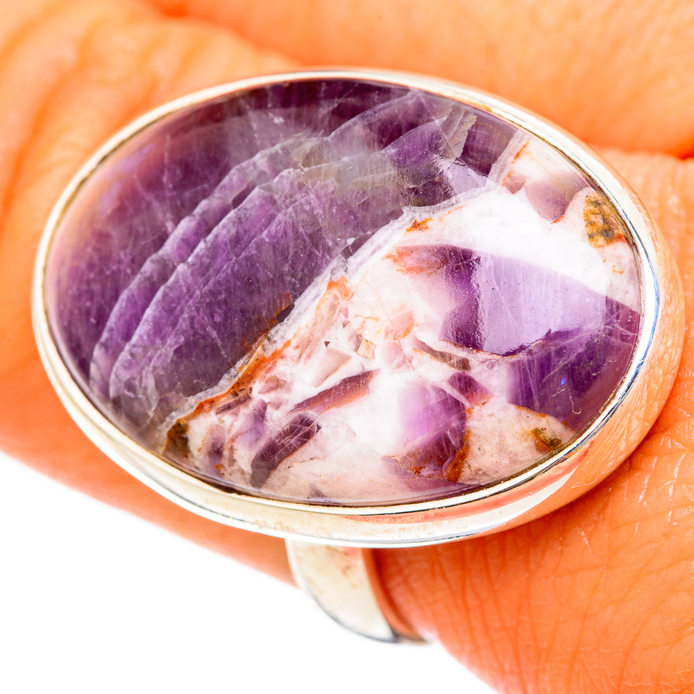 Chevron Amethyst Rings handcrafted by Ana Silver Co - RING103031