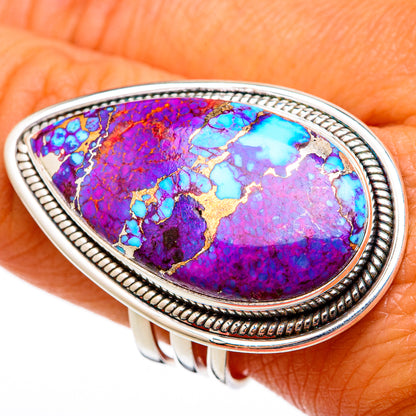 Purple Copper Turquoise Rings handcrafted by Ana Silver Co - RING103033
