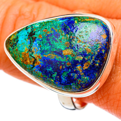 Azurite Malachite Rings handcrafted by Ana Silver Co - RING103045