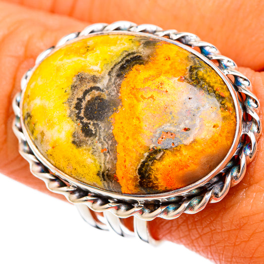 Bumble Bee Jasper Rings handcrafted by Ana Silver Co - RING103048