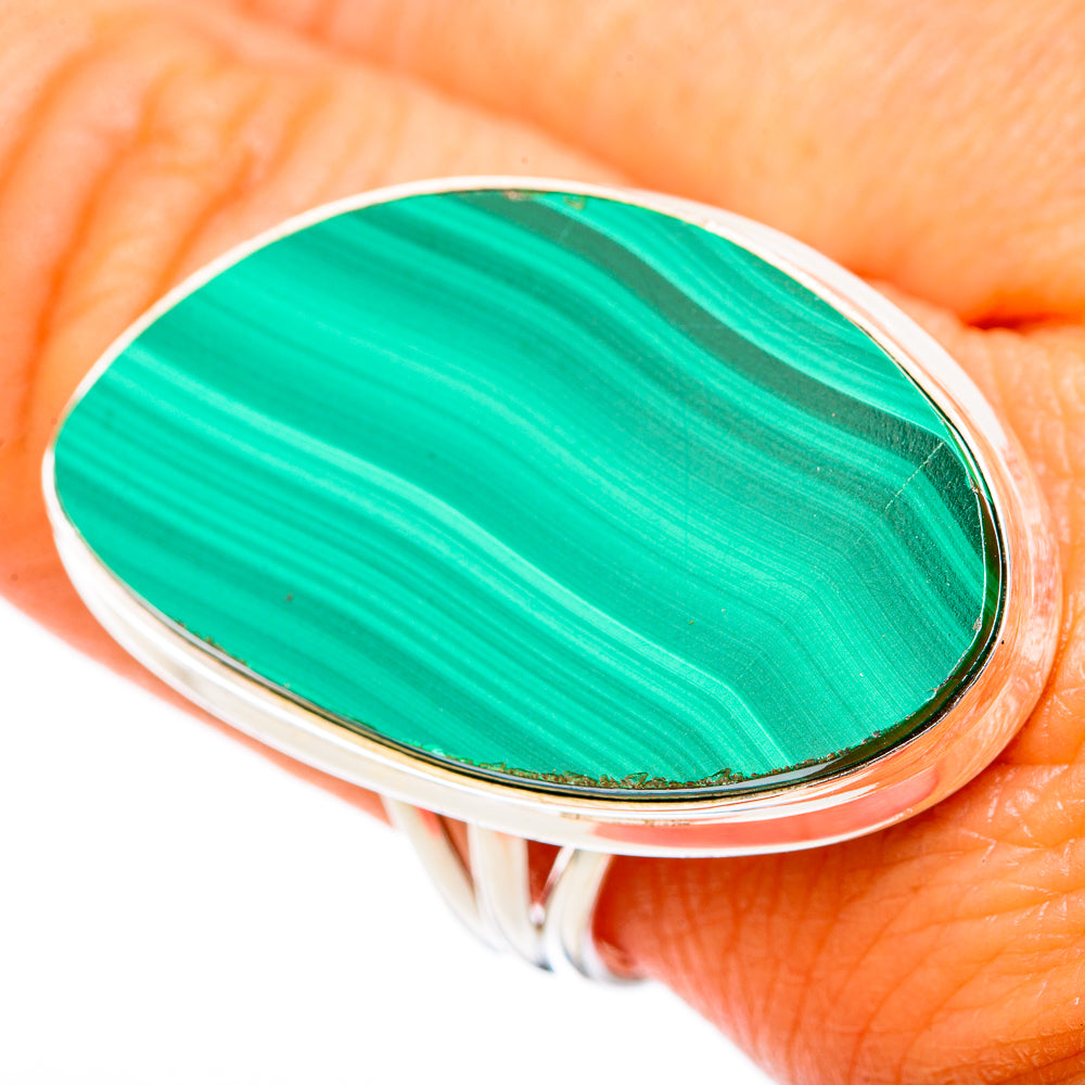 Malachite Rings handcrafted by Ana Silver Co - RING103058