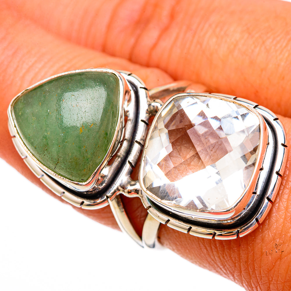 Green Aventurine Rings handcrafted by Ana Silver Co - RING103063