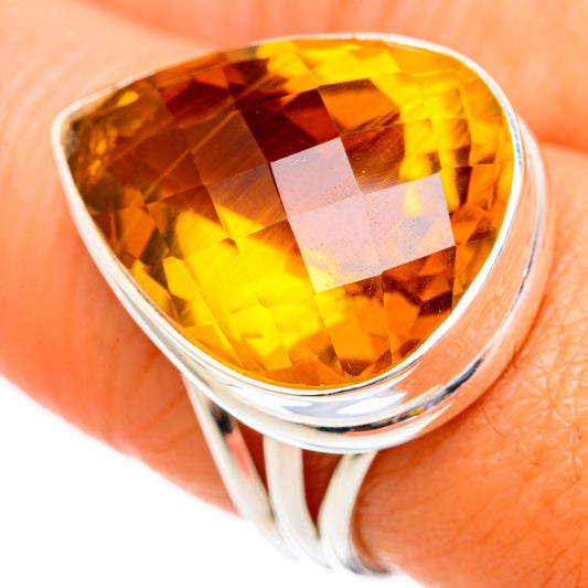 Mandarin Citrine Rings handcrafted by Ana Silver Co - RING103068