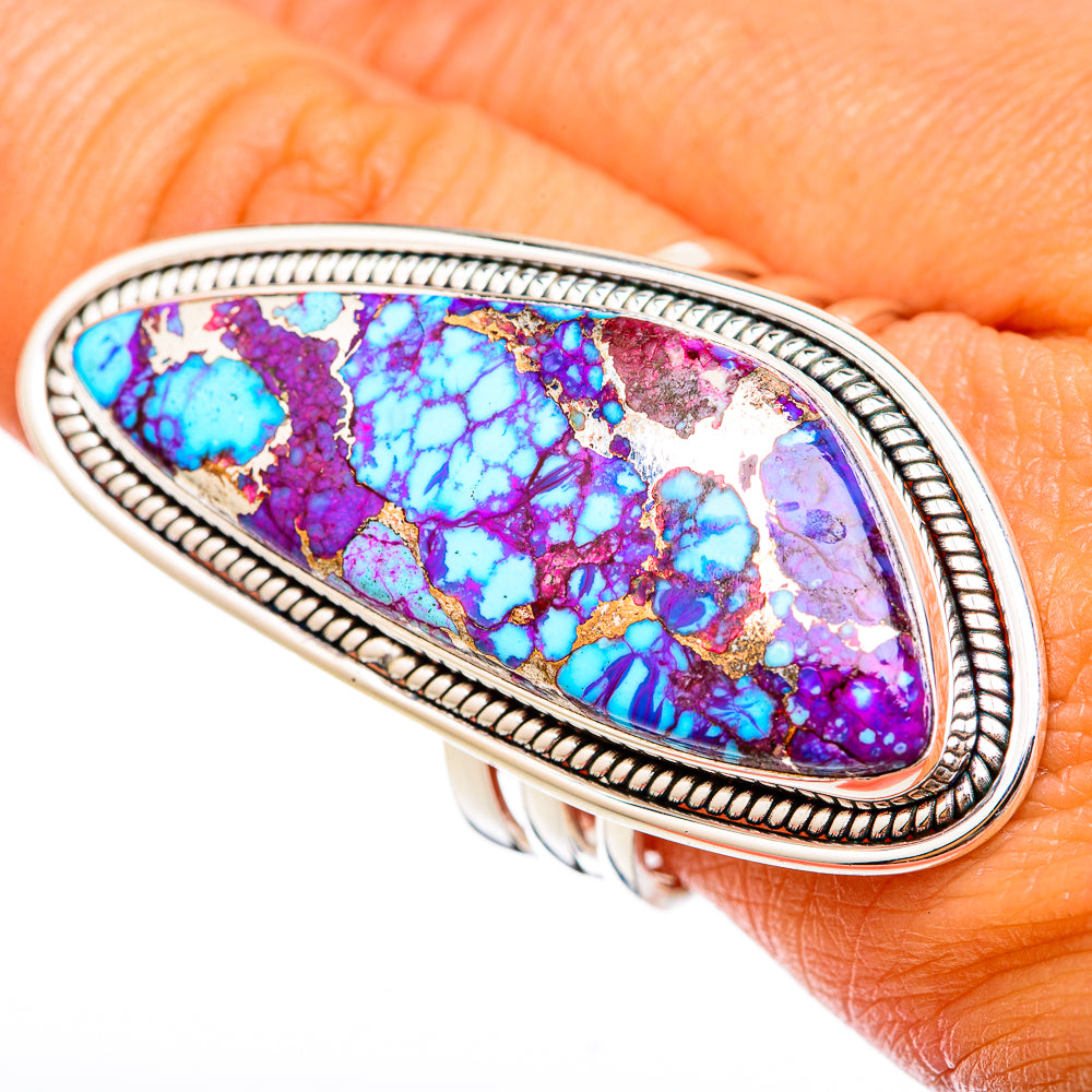 Purple Copper Turquoise Rings handcrafted by Ana Silver Co - RING103074