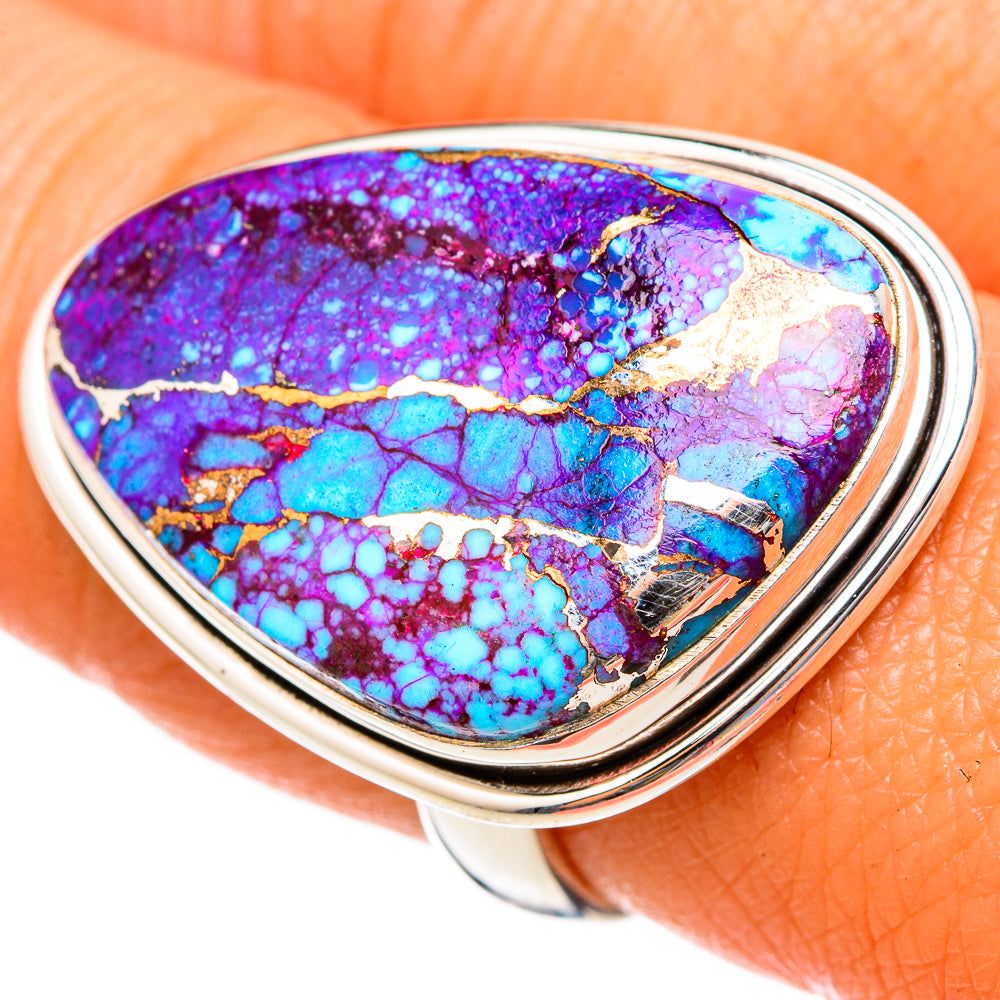 Purple Copper Turquoise Rings handcrafted by Ana Silver Co - RING103080