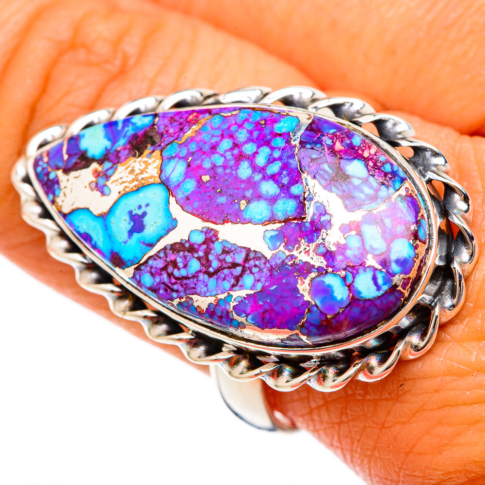 Purple Copper Turquoise Rings handcrafted by Ana Silver Co - RING103083
